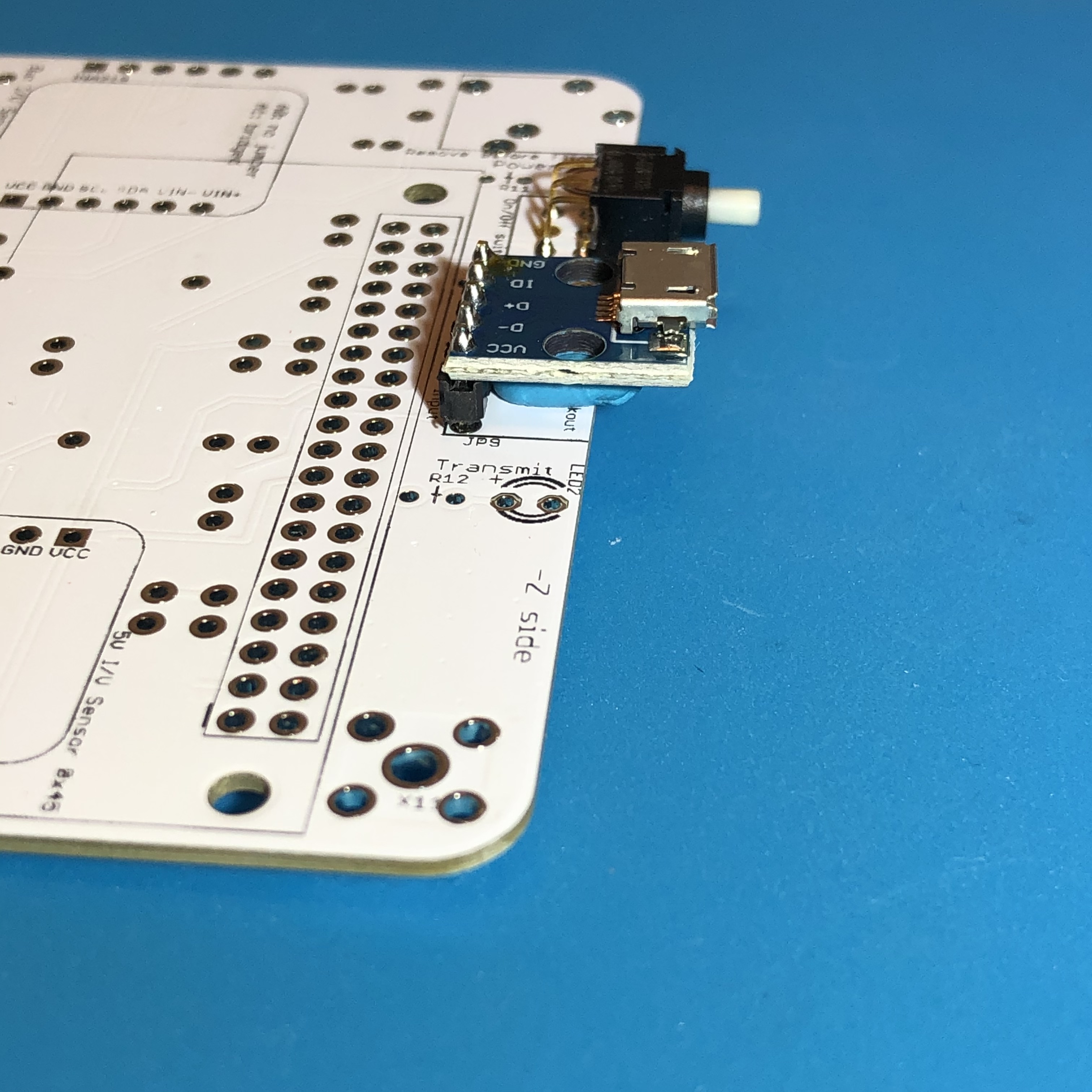 micro USB board mounting