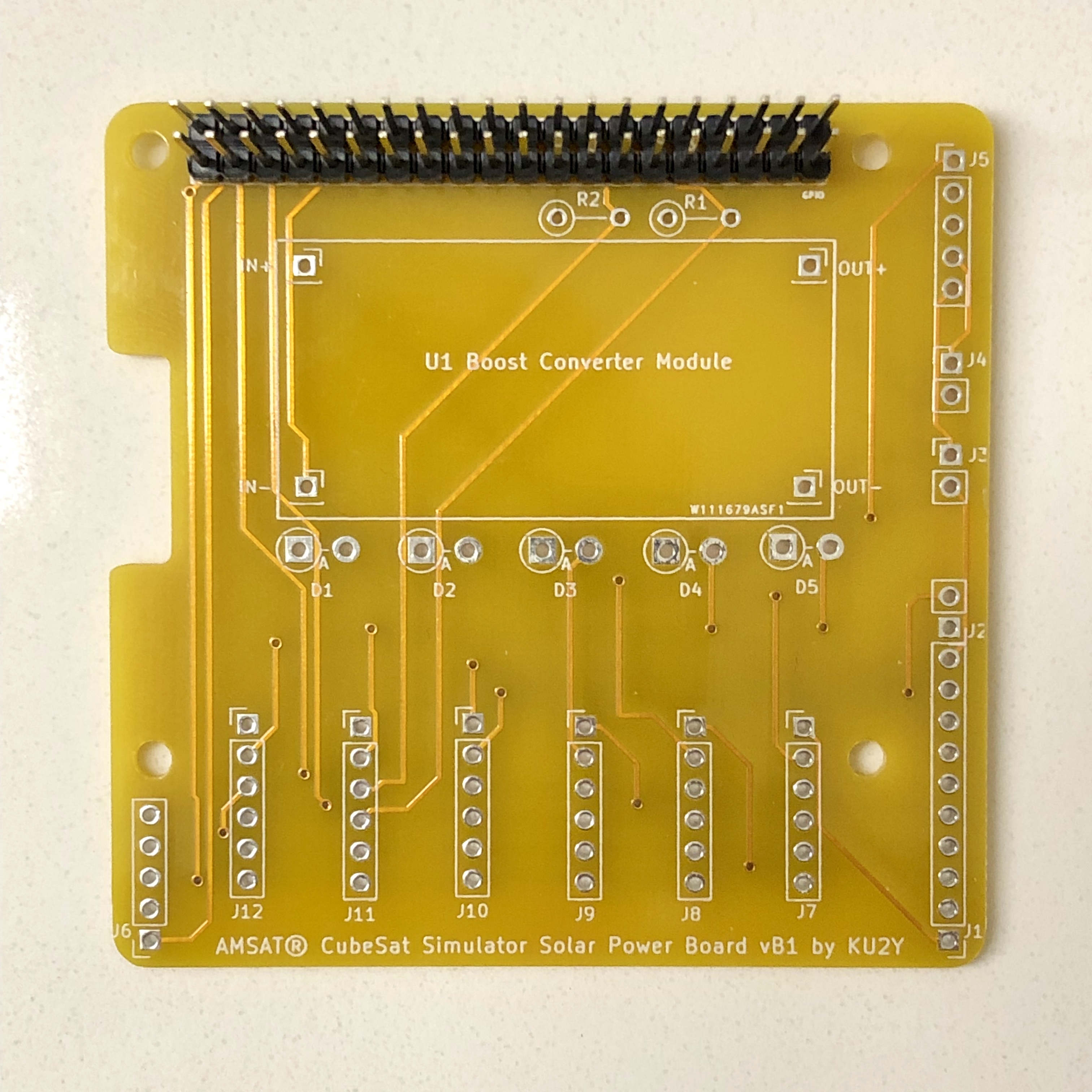 PCB with GPIO header installed