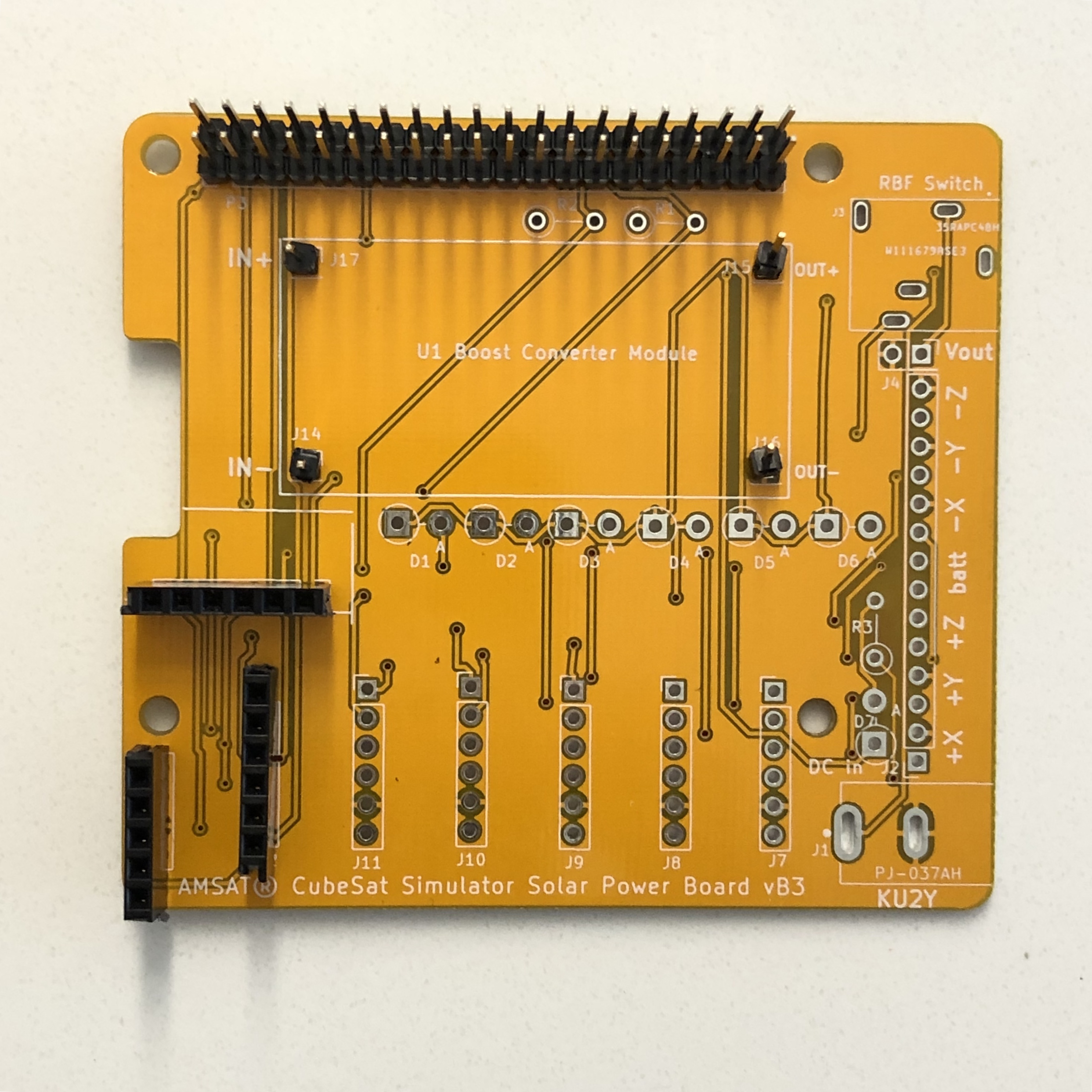 PCB with J1 - J5 installed