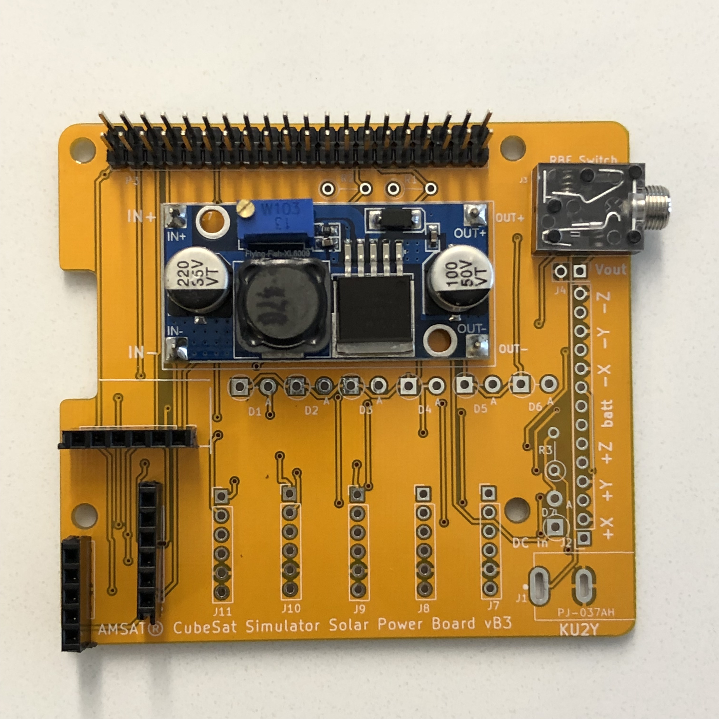 PCB with U1 headers installed