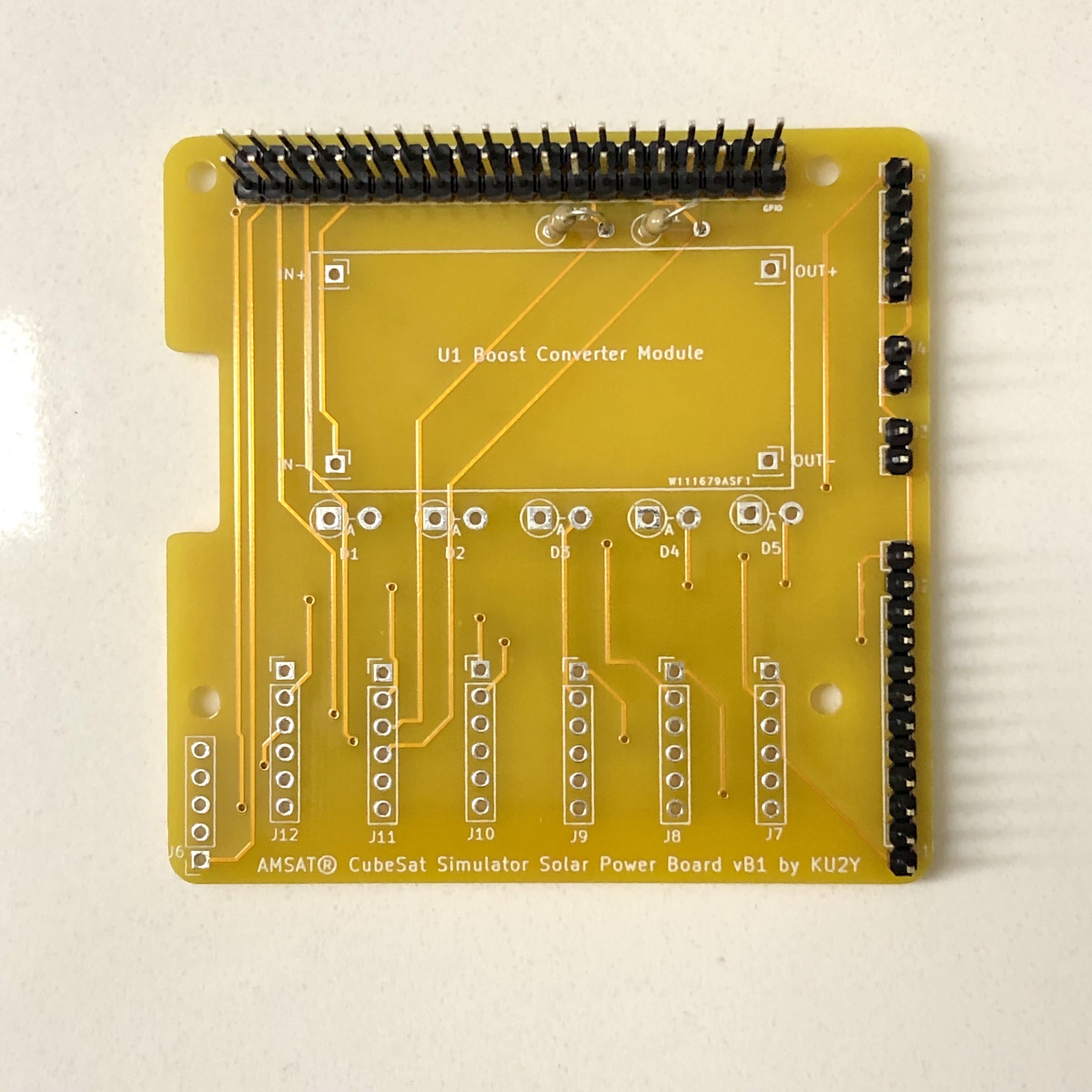 PCB with R1 and R2 installed