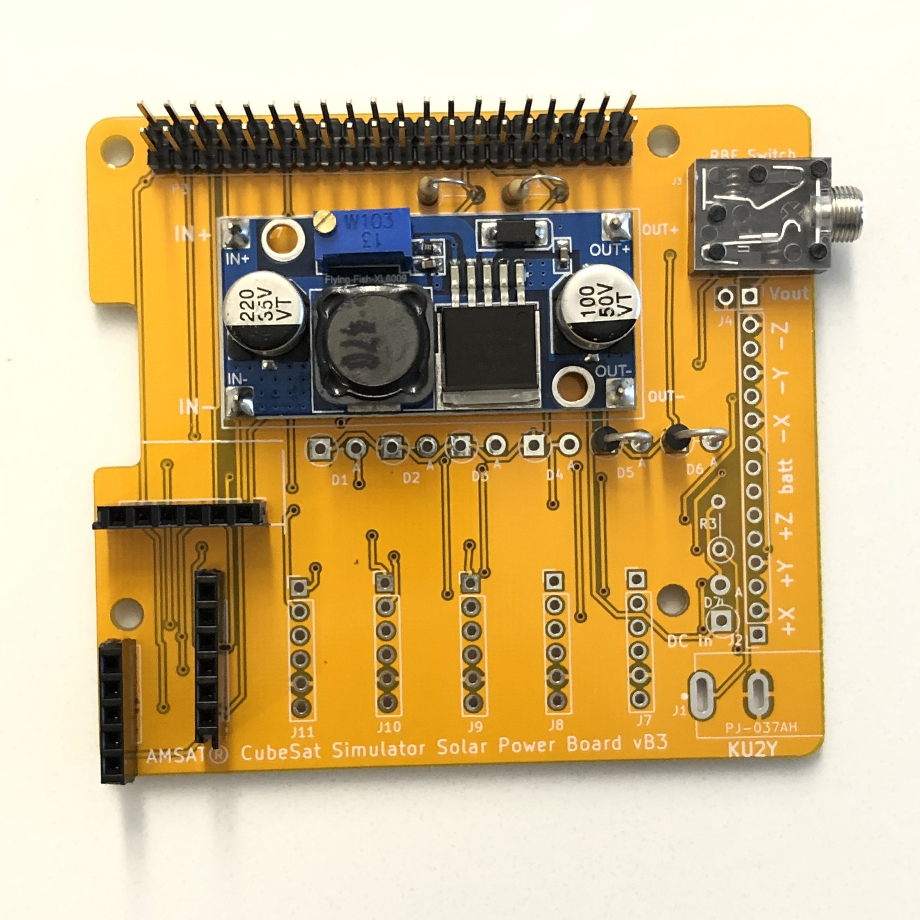 PCB with R1 and R2 installed