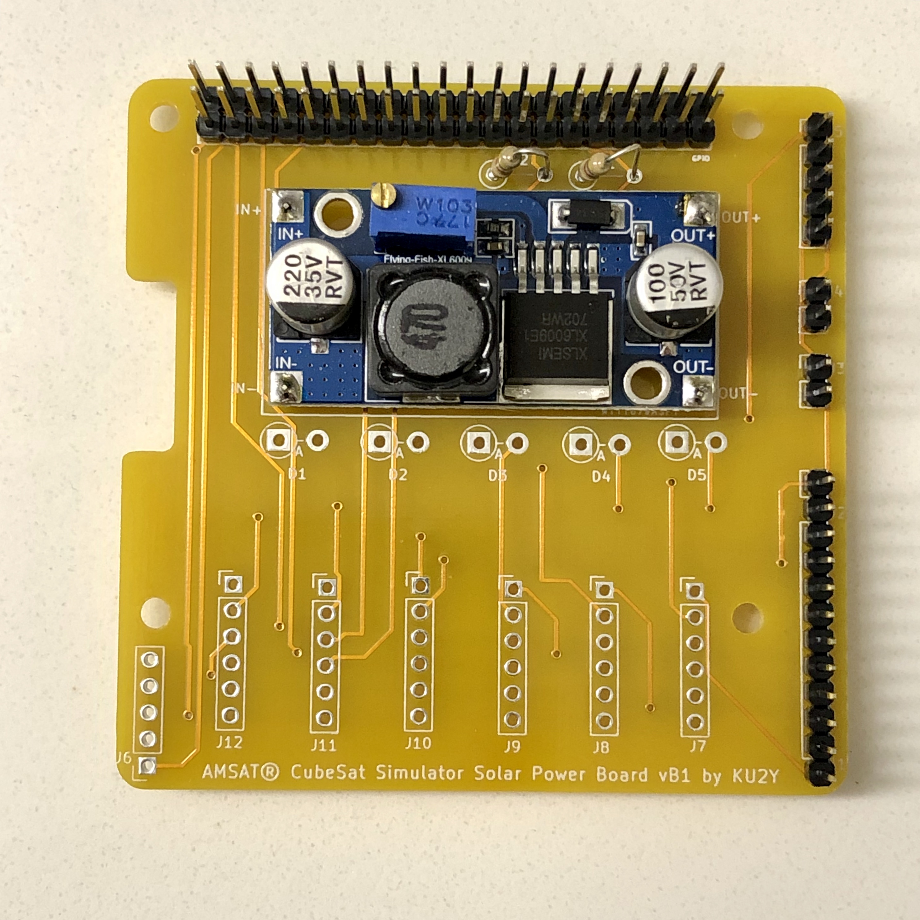 PCB with Boost Converter installed